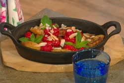 Matt Tebbutt Brazilian French toast with raspberries and honey on Saturday Kitchen