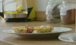 Bec’s roast veg with ham and feta frittata on Eat well for Less?