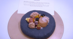 Andy Sheriden Goldfinger dessert with coffee and chocolate brownies on the Great British Menu