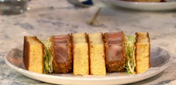 Max Halley ‘s Katsu Sando  sandwich on Sunday Brunch