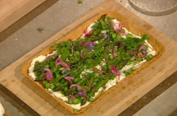 Rosie Birkett’s asparagus and goats cheese with nutty buckwheat pastry tart on Saturday ki ...