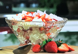 Kimberly Wyatt lemon meringue Eton mess on John and Lisa’s Weekend Kitchen