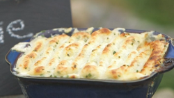 Lisa Faulkner fish pie on John and Lisa’s Weekend Kitchen