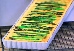 John Whaite’s Lancashire cheese and asparagus quiche on Lisa’s Weekend Kitchen