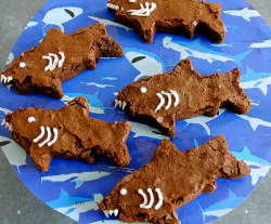 Jack’s shark brownies with dark chocolate on Matilda and the Ramsay Bunch