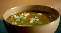 Nadiya Hussain sweet potato with goats cheese and watercress pesto soup  on Nadiya’s Time to Eat