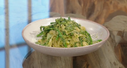 Theo Randall’s fresh tagliatelle with pesto and green beans on Saturday Kitchen