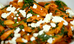 Dale Pinnock penne with goats cheese pasta on Eat, Shop, Save