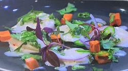 Simon Rimmer’s scallop ceviche with coconut on Sunday Brunch