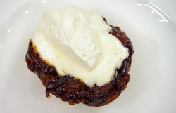 Vicky Pattison’s apple tarte tatin with lemon cream on Celebrity Masterchef 2019