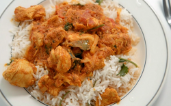 jenny and Alex’s butter chicken curry with rice on Celebrity Masterchef 2019