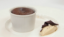 Greg Rutherford’s chocolate hot pot with boozy cream on Celebrity Masterchef 2019