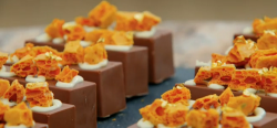 Alice’s honeycomb peanut mallow bars on The Great British Bake Off