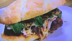 Tom’s  meatball sub on Tom Kerridge’s America