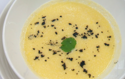 Zandra’s chilled Green Melon Soup on Celebrity Masterchef 2019