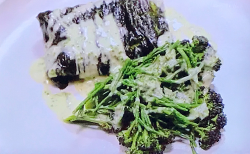 Steamed pollock with Japanese dashi beurre blanc (French butter sauce ) on Tom Kerridge’s  ...