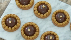 Alice’s mocha, hazelnut and orange domed tarts on The Great British Bake Off 2019