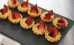 Greg Rutherford’s French tartlets with berries canapes on Celebrity Masterchef 2019