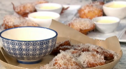 Pritesh Mody deep fried spaghetti fritters on Sunday Brunch