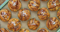 Henry’s chocolate kardemummabullar festive buns on The Great British bake off 2019