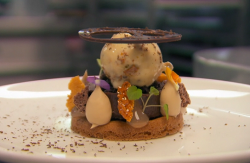 Monica Galetti’s hokey pokey ice cream dessert made by Greg Rutherford  on Celebrity Maste ...