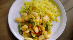 Jamie Oliver’s Jamaican pumpkin rice with butter bean stew and scotch bonnet pepper on Jam ...