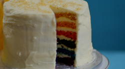 Lee’s rainbow cake on Kirstie’s Handmade Christmas