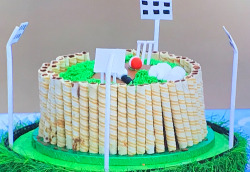 Jaya’s spicy Chocolate cricket cake on Junior Bake Off 2019