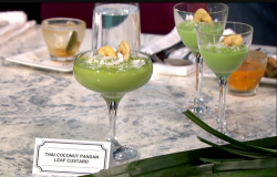 Adria Wu’s Thai coconut pandan leaf custard  on Sunday Brunch