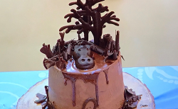 Eliza’s hippochocomousse cake on Junior Bake Off 2019