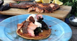 John Torode’s hot smoked salmon with beetroot and horseradish cream on John and Lisa’ ...