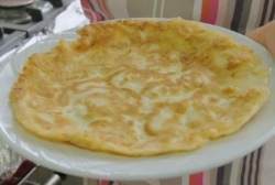 Dominique’s pachade French  pancake with ham and Cantal cheese on Rick Stein’s Secret France