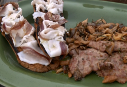 Gino’s lamb fillets with mushroom and white wine on John and Lisa’s Weekend Kitchen