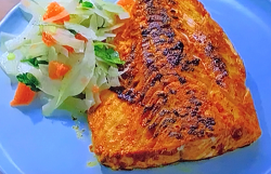 Monica Galetti’s smoked paprika and citrus salmon with a grapefruit and fennel salad on My ...