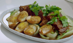 Jeremy Pang’s pork belly with hard boiled eggs on Nadia’s Family Feasts