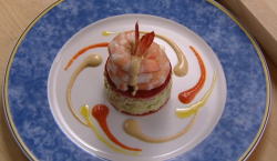 Gary Rhodes prawn cocktail cake on Gary Rhodes’ Perfect Christmas