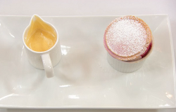 Avraj’s raspberry souffle dessert on Masterchef The Professionals