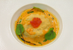 Adam’s lobster and smoked salmon ravioli pasta on MasterChef The Professionals 2019