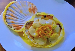 Monica Galetti Coquillie st-jacquies scallop dish on My Favourite Dishes