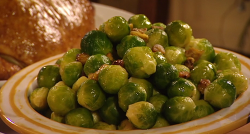 Gary Rhodes sprouts with satay chestnuts on Gary Rhodes’ Perfect Christmas