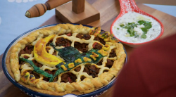 Amal’s Turkish inspired pie on Junior Bake off