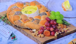 Jack Sturgess cranberry and rosemary wreath on Sunday Brunch