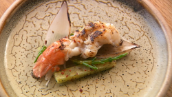 Arbinder’s BBQ chilli prawns with black beans and samphire on MasterChef The Professionals ...