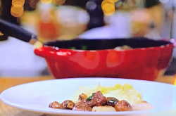 James Martin’s Beef bourguignon with creamy mashed potatoes on James Martin Christmas with ...