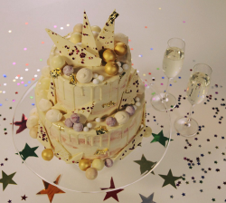 Juliet Sear’s sparkling wine drip cake on Beautiful baking with Juliet Sear