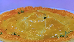 Simon Rimmer’s chicken plate pie on Sunday Brunch