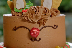 Juliet Sear’s festive reindeer cake with chocolate and orange  on Beautiful Baking with Ju ...