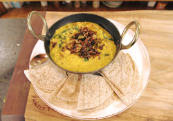 Nadia Sawalha’s Tarka Dhal with Roast Pumpkin Dahl with Chapatis on Nadia’s Family F ...