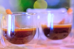 Olly Smith’s hot buttered rum with cinnamon sticks using demerara rum on James Martin Chri ...