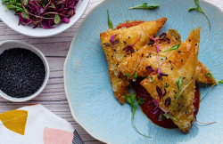 Simon Rimmer Halloumi and Feta Pastries on Sunday Brunch